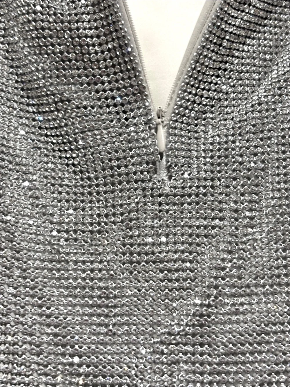 Lamarque Silver Sequin Mini Skirt